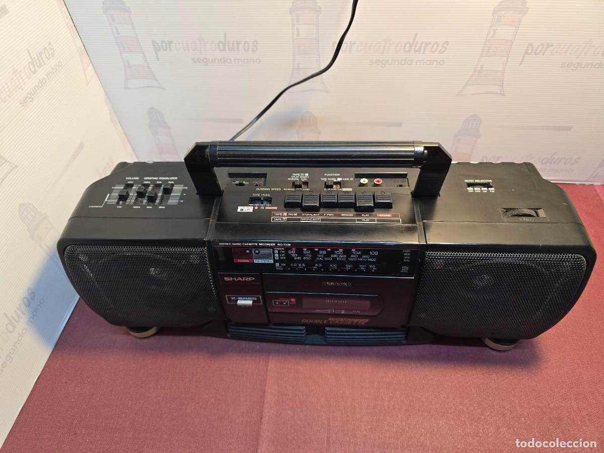 Radios antiguas: Radio Cassette SHARP WQ-T238 Doble Deck - Foto 5