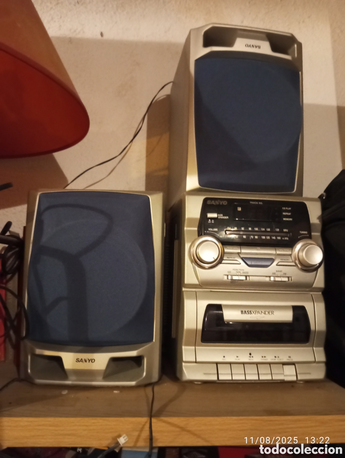 Radios antiguas: Minicadena Sanyo con dos altavoces - Foto 3