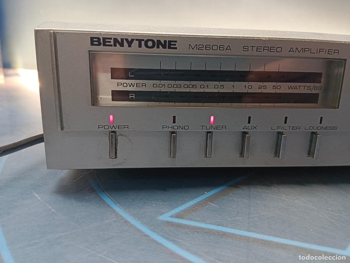 Radios antiguas: amplificador benytone M2606A buen estado - Foto 2