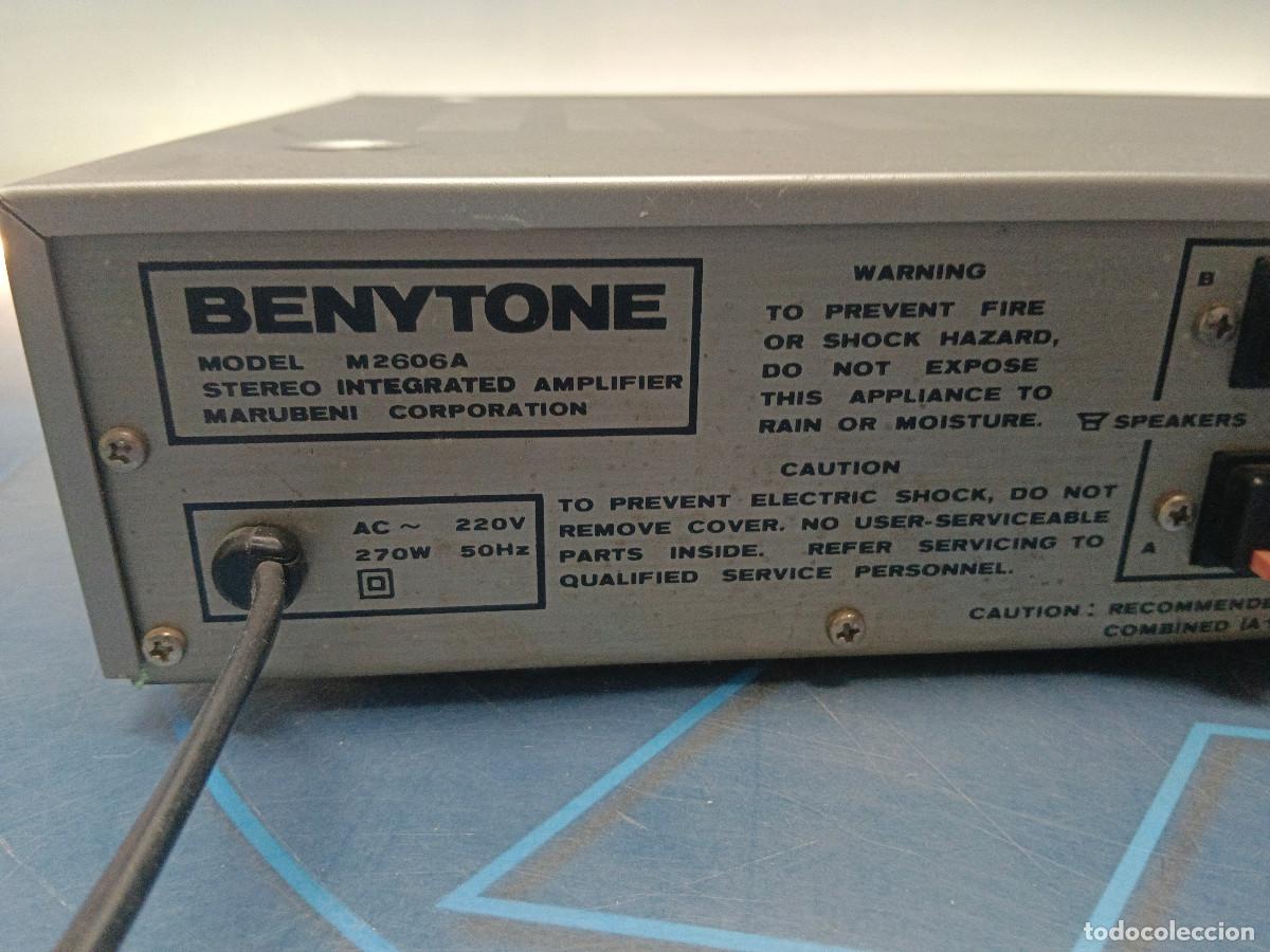 Radios antiguas: amplificador benytone M2606A buen estado - Foto 5