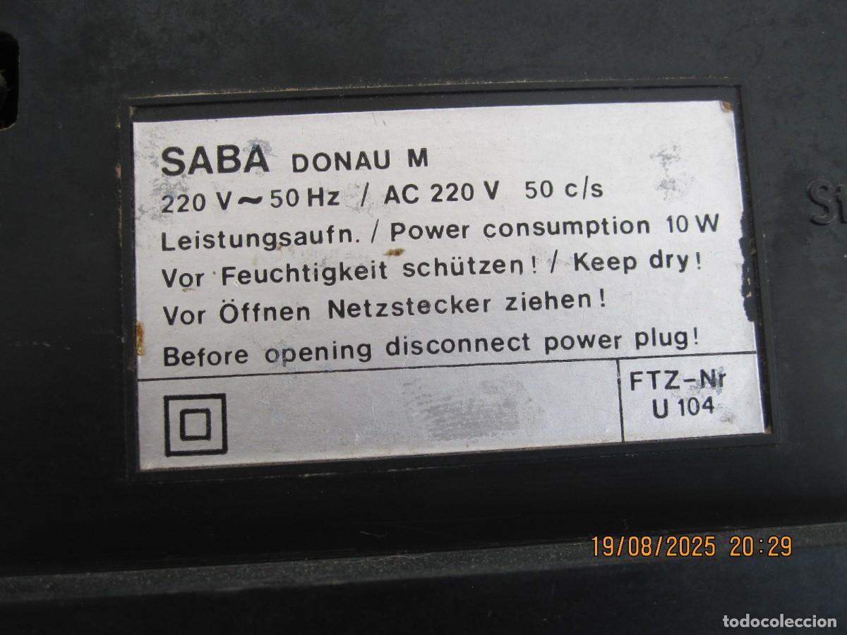 Radios antiguas: RADIO ANTIGUA DE LA MARCA SABA - DONAU M MODELO DO-M - Foto 6
