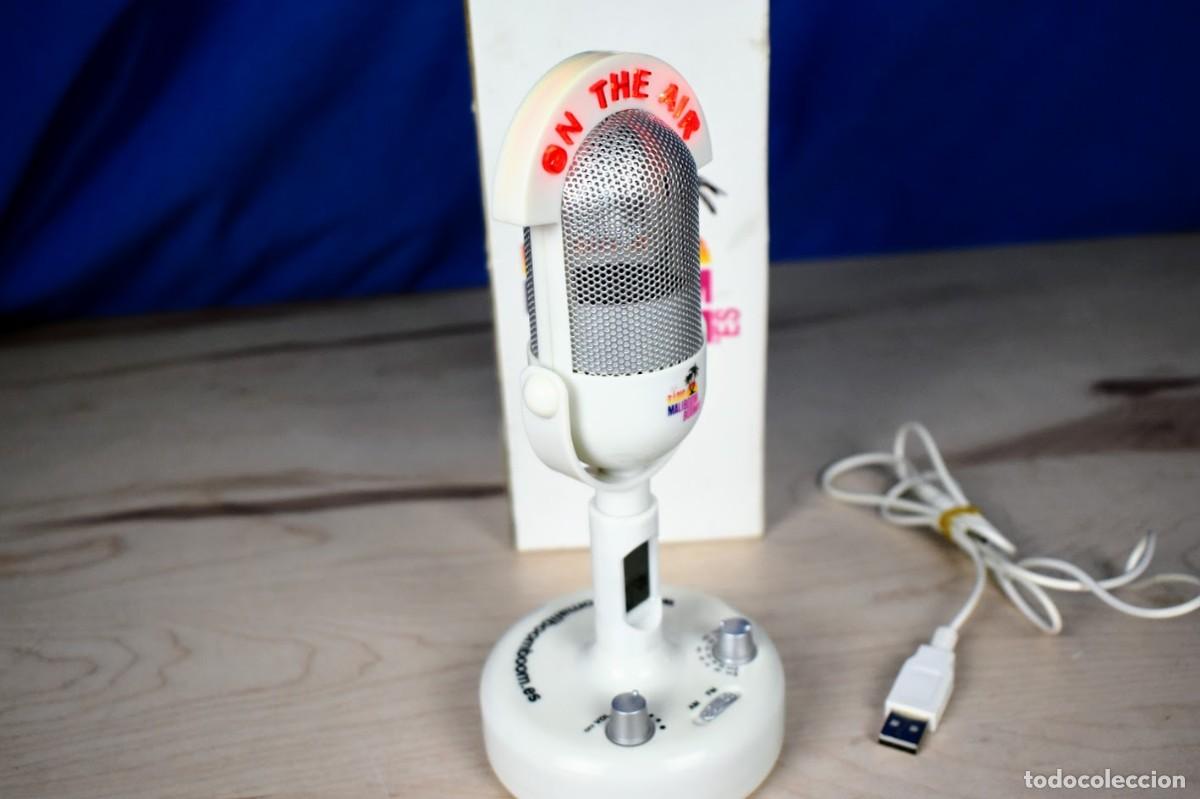 Radios antiguas: Original radio en forma de micr&oacute;fono con luz maliboom - Foto 4