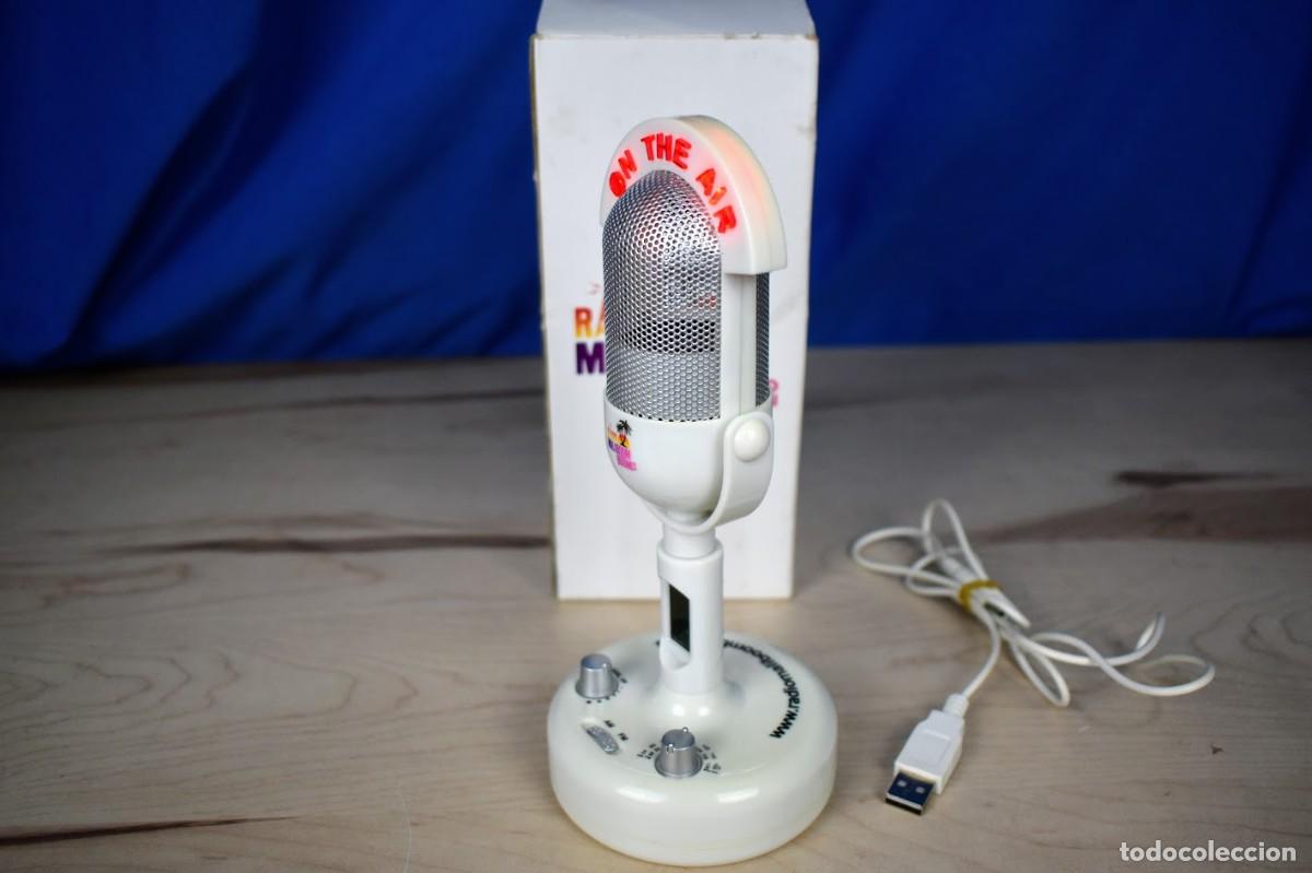 Radios antiguas: Original radio en forma de micr&oacute;fono con luz maliboom - Foto 5