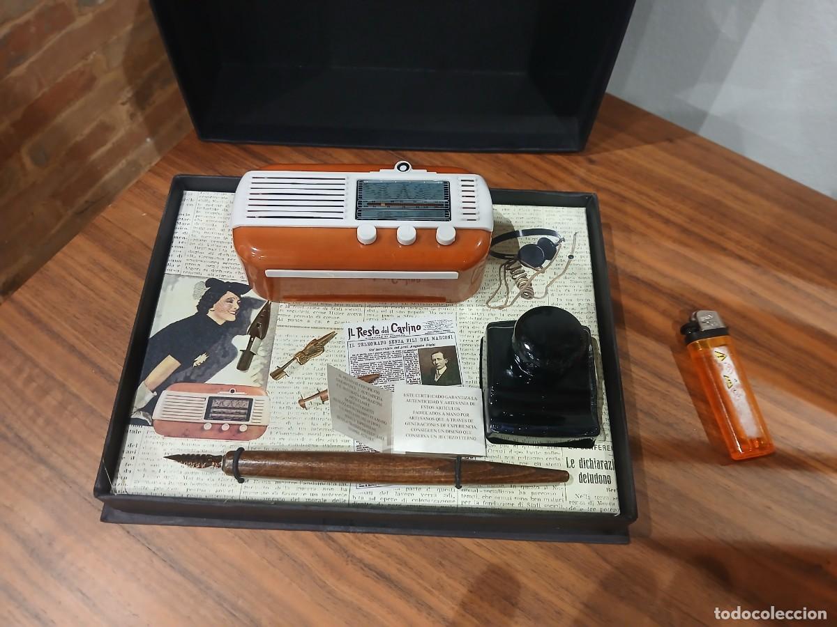 Radios antiguas: Kit radio con pluma y tintero - Foto 1