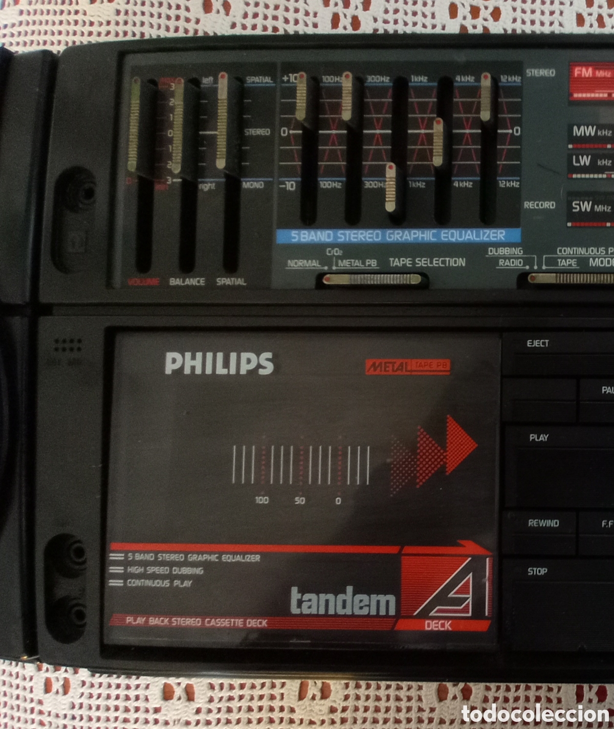 Radios antiguas: Radio cassettearca Philips - Foto 3