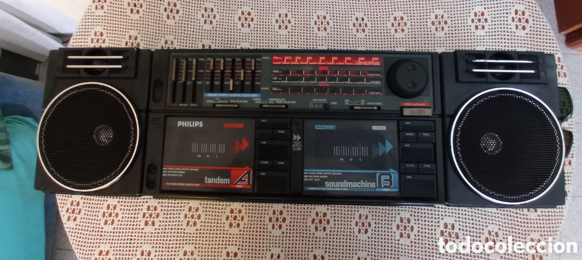 Radios antiguas: Radio cassettearca Philips - Foto 1
