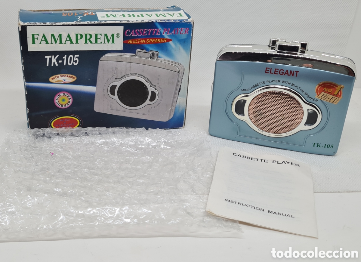 Radios antiguas: WALKMAN CASSETTE CASETE PLAYER TK 105 CON ALTAVOZ INTEGRADO - Foto 1