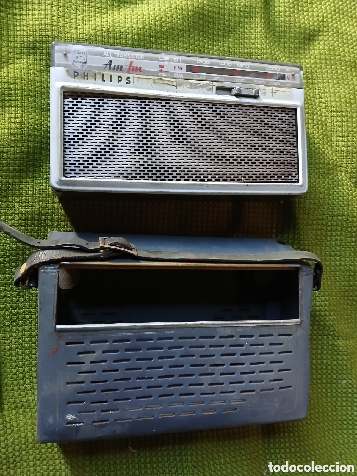 Radios antiguas: Transistor Philips con funda - Foto 1