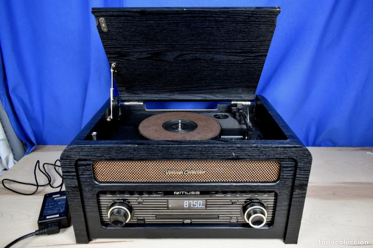 Radios antiguas: Muse MT-115W Tocadiscos CD Bluetooth USB - Foto 1