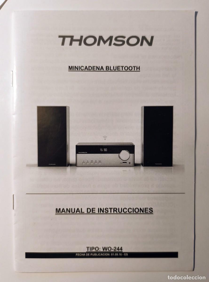 Radios antiguas: Minicadena Thomson bluetooth WO-244. - Foto 2