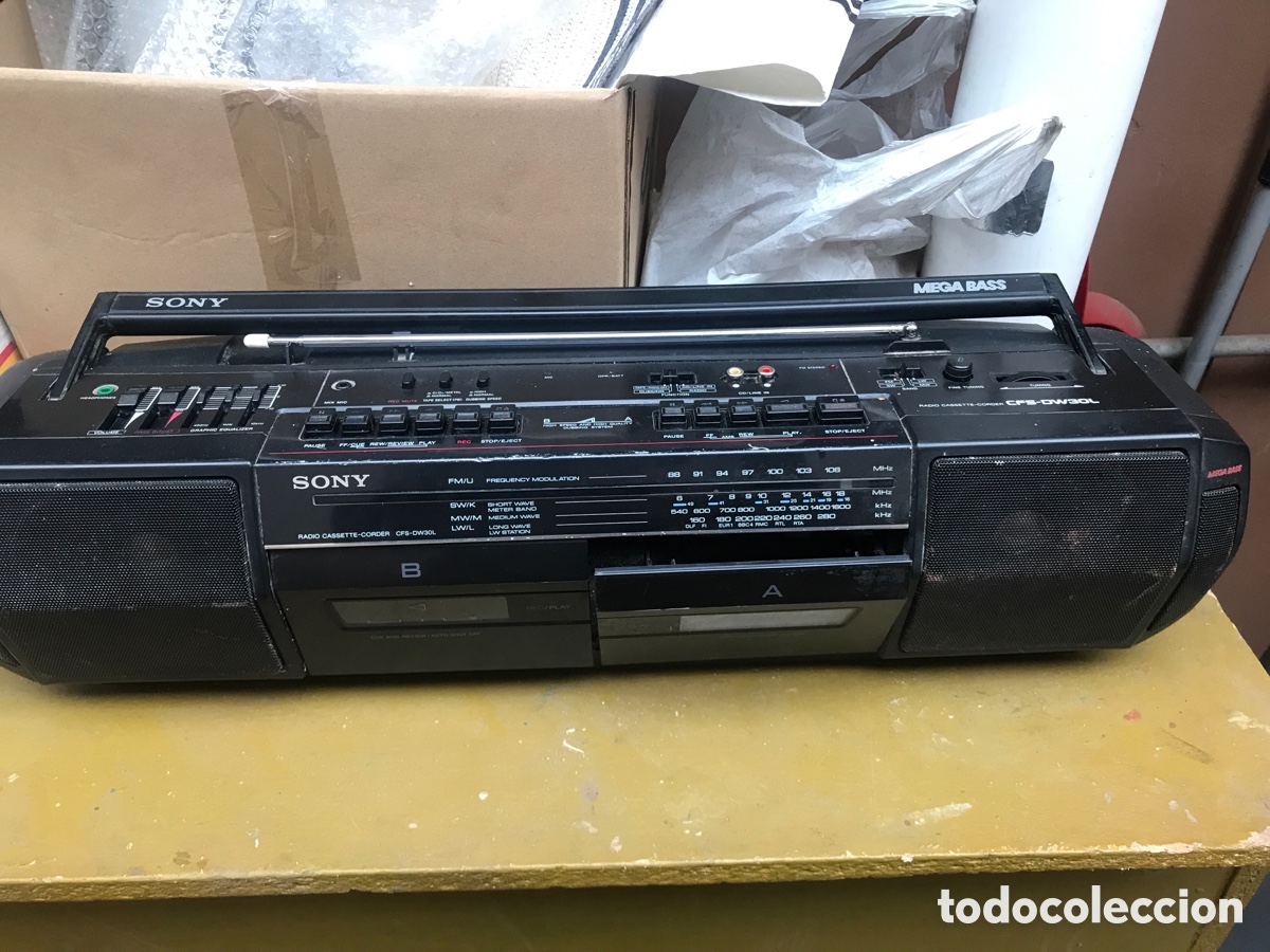 Radios antiguas: Radiocasete Sony Corder. CFS- DW30L - Foto 1