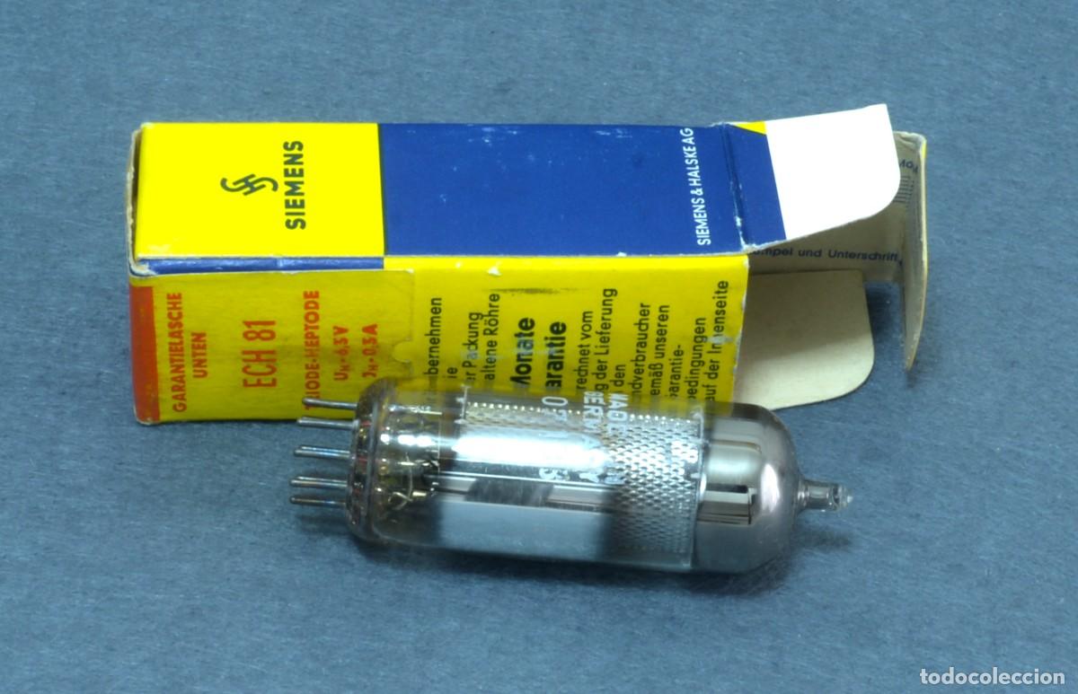 Radios antiguas: V&aacute;lvula de radio de vac&iacute;o Siemens ECH81 - Foto 1