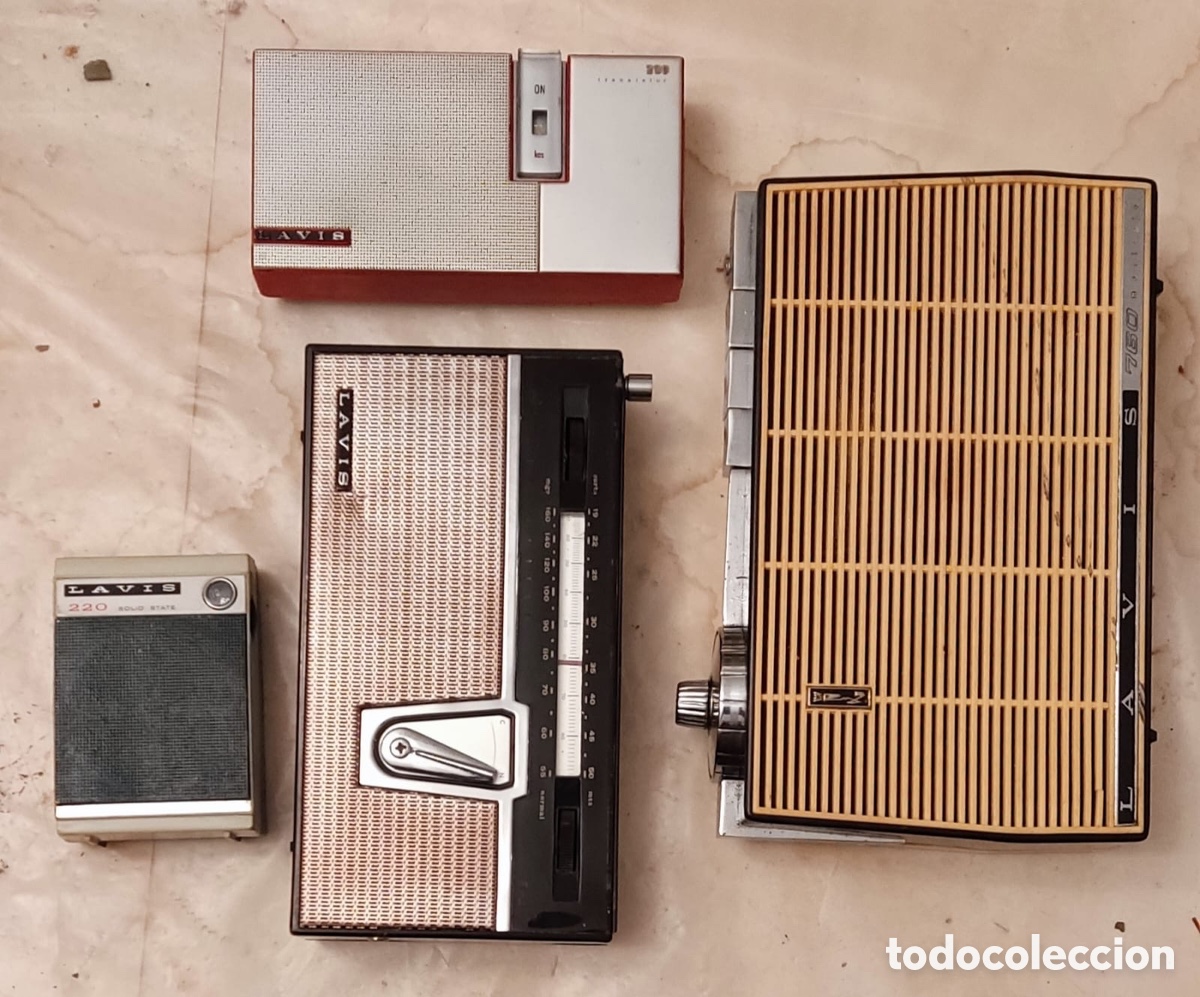 Radios antiguas: Lote 5 transistores Lavis - Foto 1