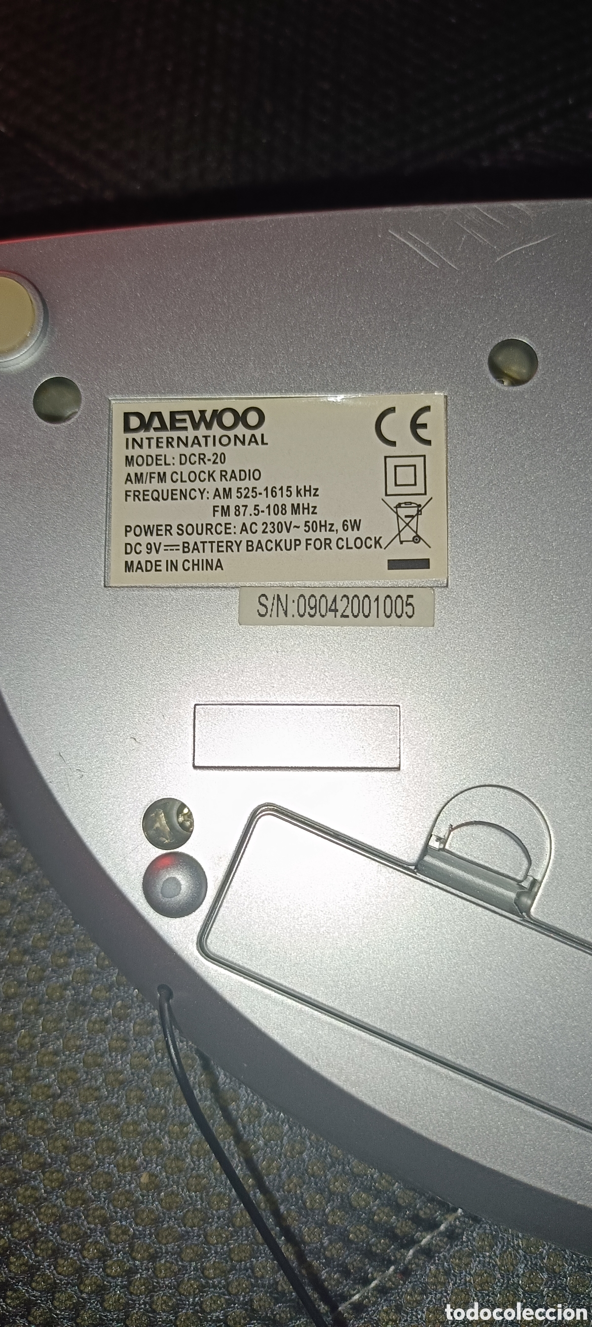 Radios antiguas: Radio Reloj Daewoo DCR-20. Buen estado. - Foto 4