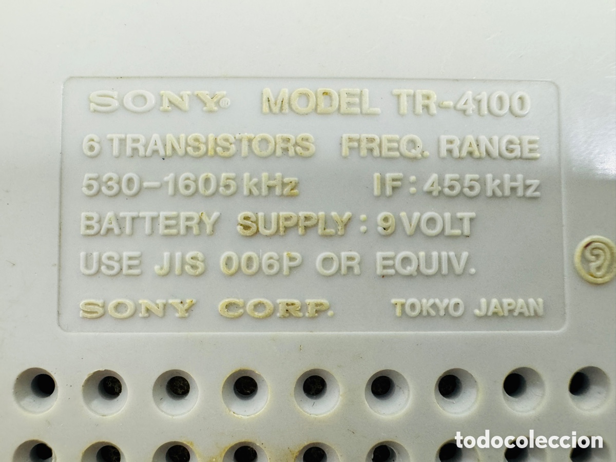 Radios antiguas: Vintage Sony TR-4100 Solid State AM Transistor Radio Sin Probar - Foto 9