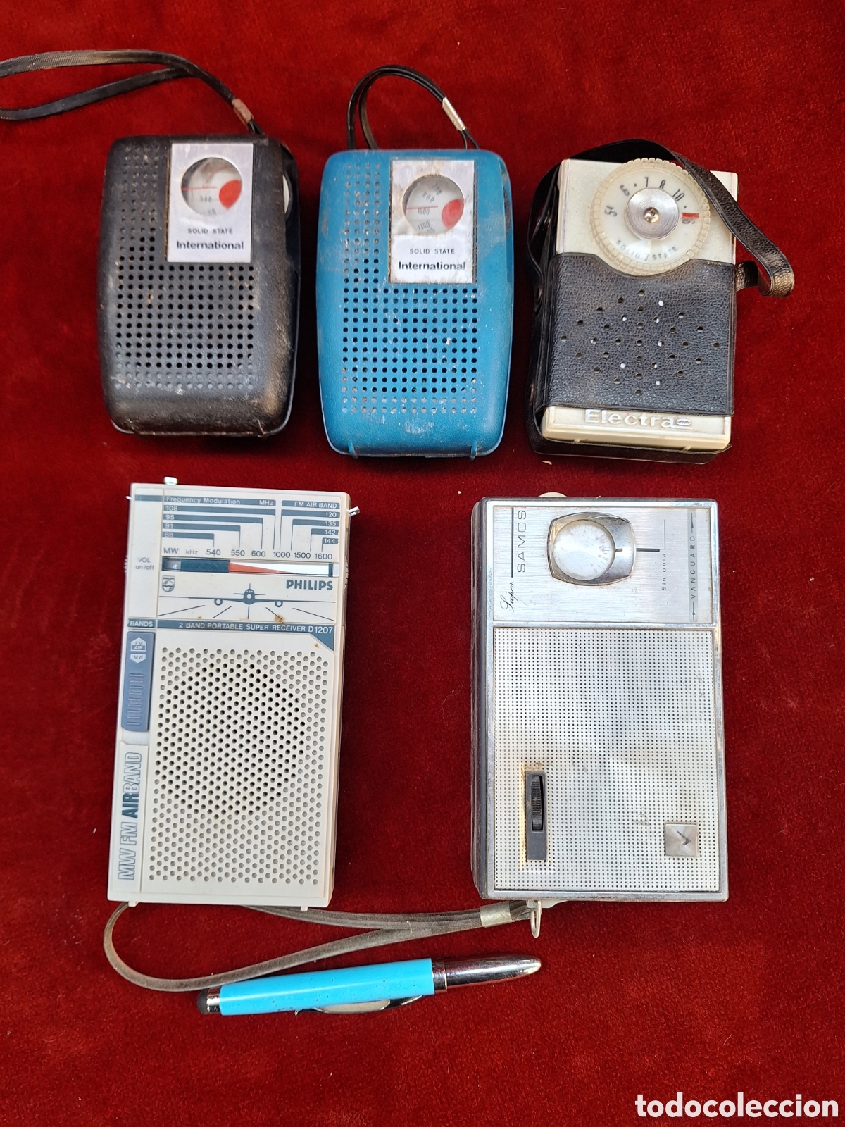Radios antiguas: Lote 5 radios de bolsillo de transistores. A&ntilde;os 70-80