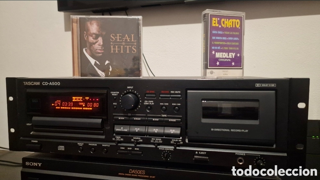 Radios antiguas: TASCAM CD-A500 - CD / Cassete Profissional - Foto 3