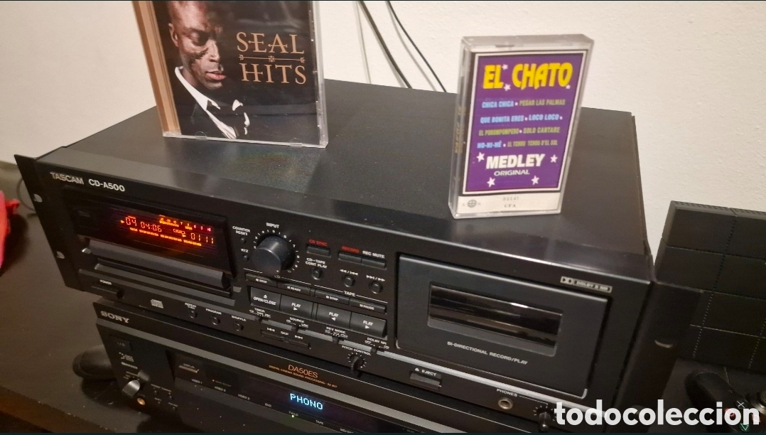 Radios antiguas: TASCAM CD-A500 - CD / Cassete Profissional - Foto 5