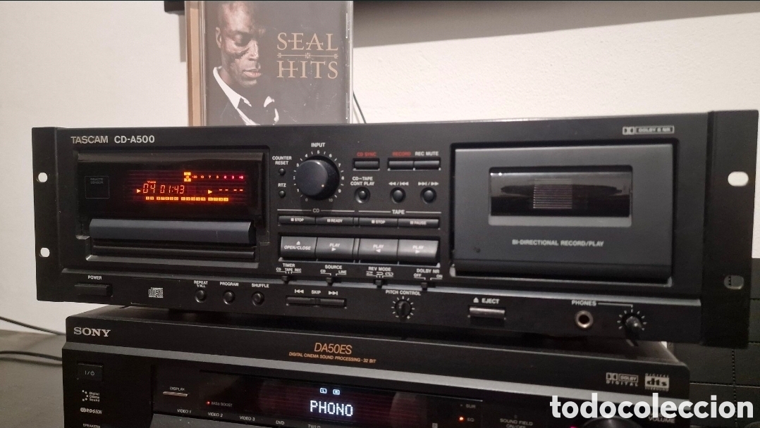 Radios antiguas: TASCAM CD-A500 - CD / Cassete Profissional - Foto 1