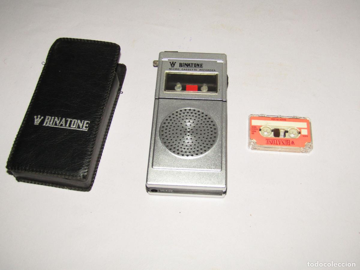 Radios antiguas: Antigua Grabadora Micro Casette Recorder BINATONE Made in Japan - A&ntilde;os 1980s.