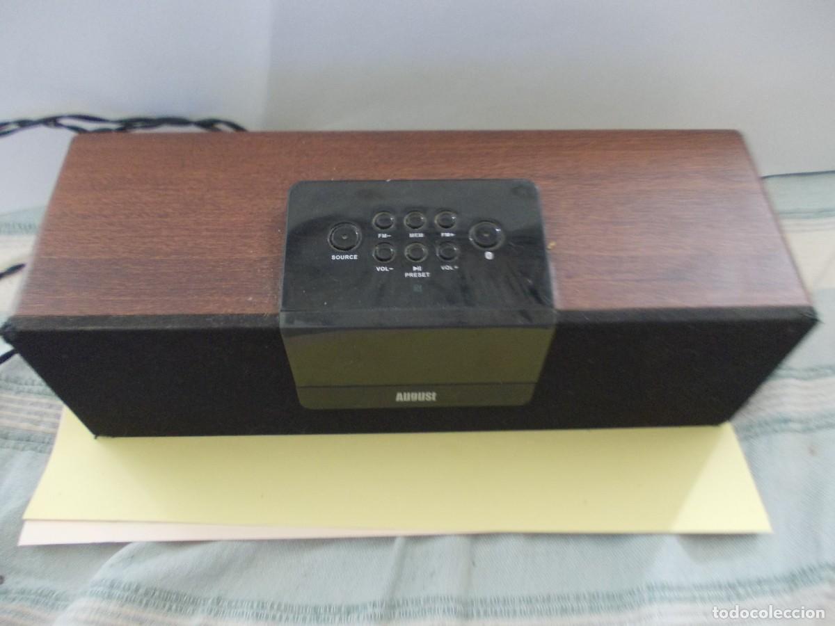 Radios antiguas: Altavoz Bluetooth August SE50 Radio FM Est&eacute;reo Digital 30W Dise&ntilde;o Retro Elegante Entrada AUX