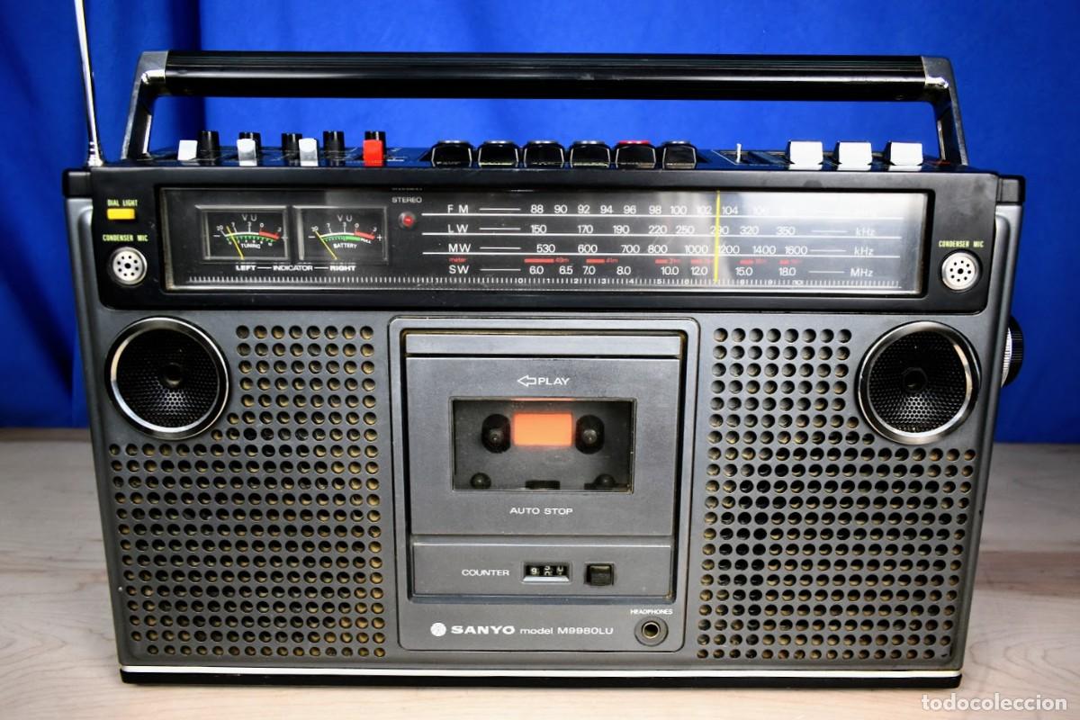 Radios antiguas: Radio cassette Sanyo M 9980 LU a&ntilde;o 1975 para reparar o piezas