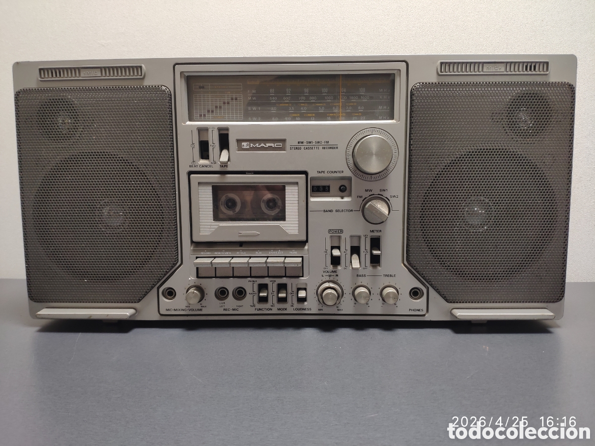 Radios antiguas: Raro radio cassette boom box marc 81F1 vintage