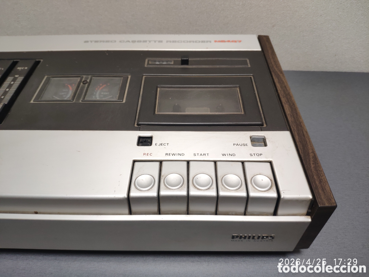 Radios antiguas: Casete recoder Philips N 2407 vintage - Foto 6