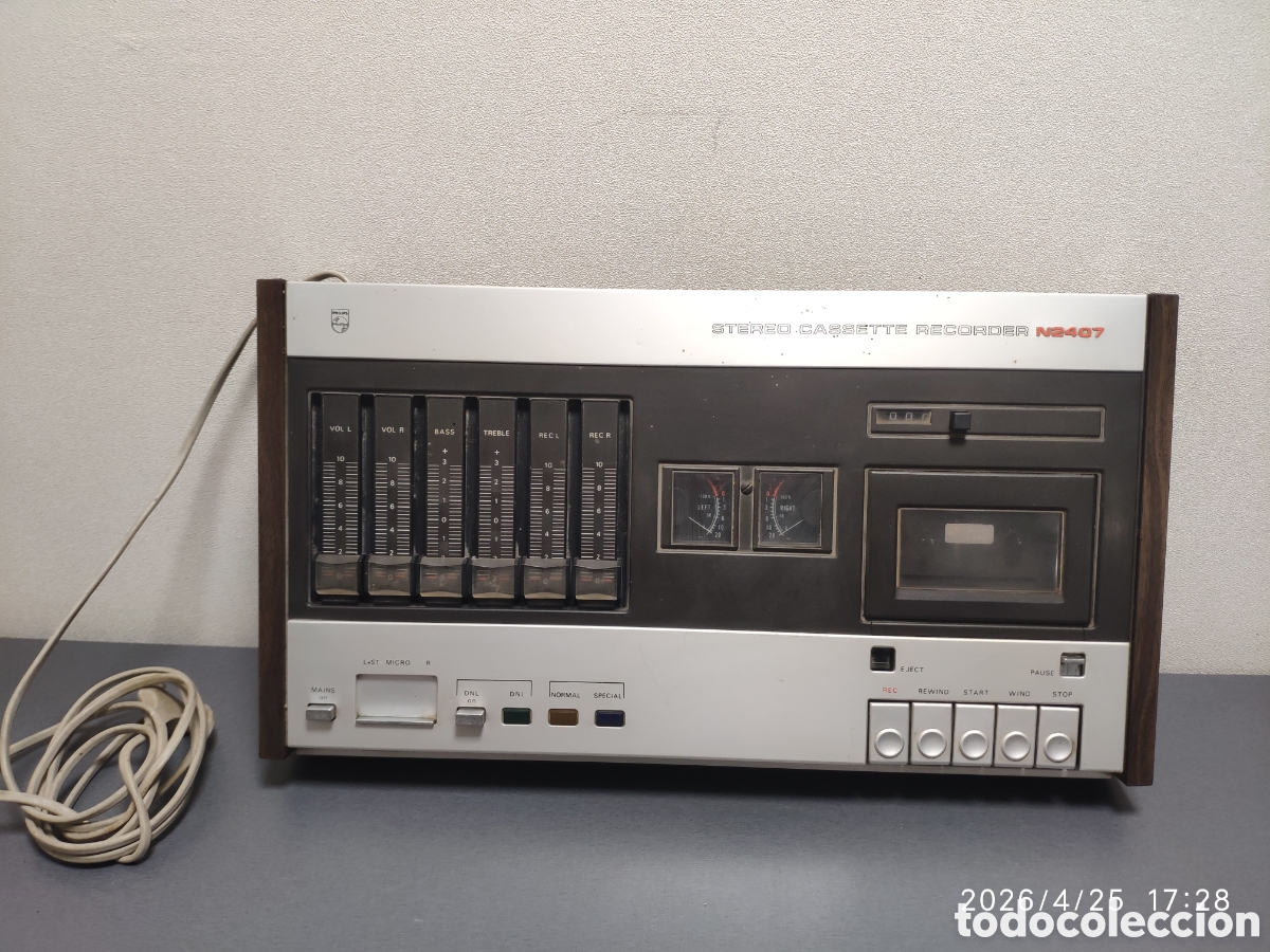 Radios antiguas: Casete recoder Philips N 2407 vintage - Foto 1