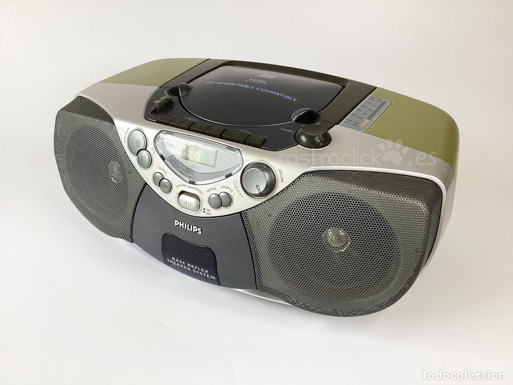 Radios antiguas: Radio cassette con reproductor de CD Philips AZ1080