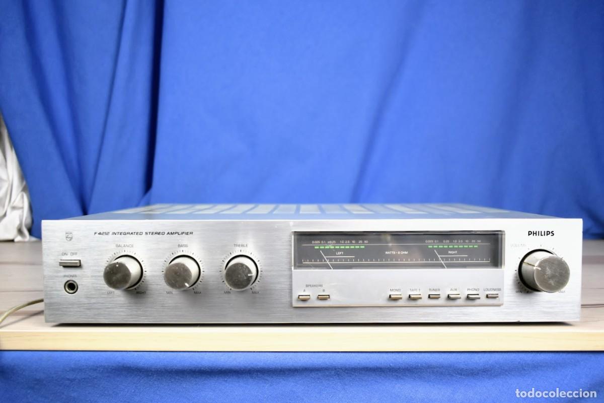 Radios antiguas: Amplificador integrado Philips F4212 a&ntilde;o 1980