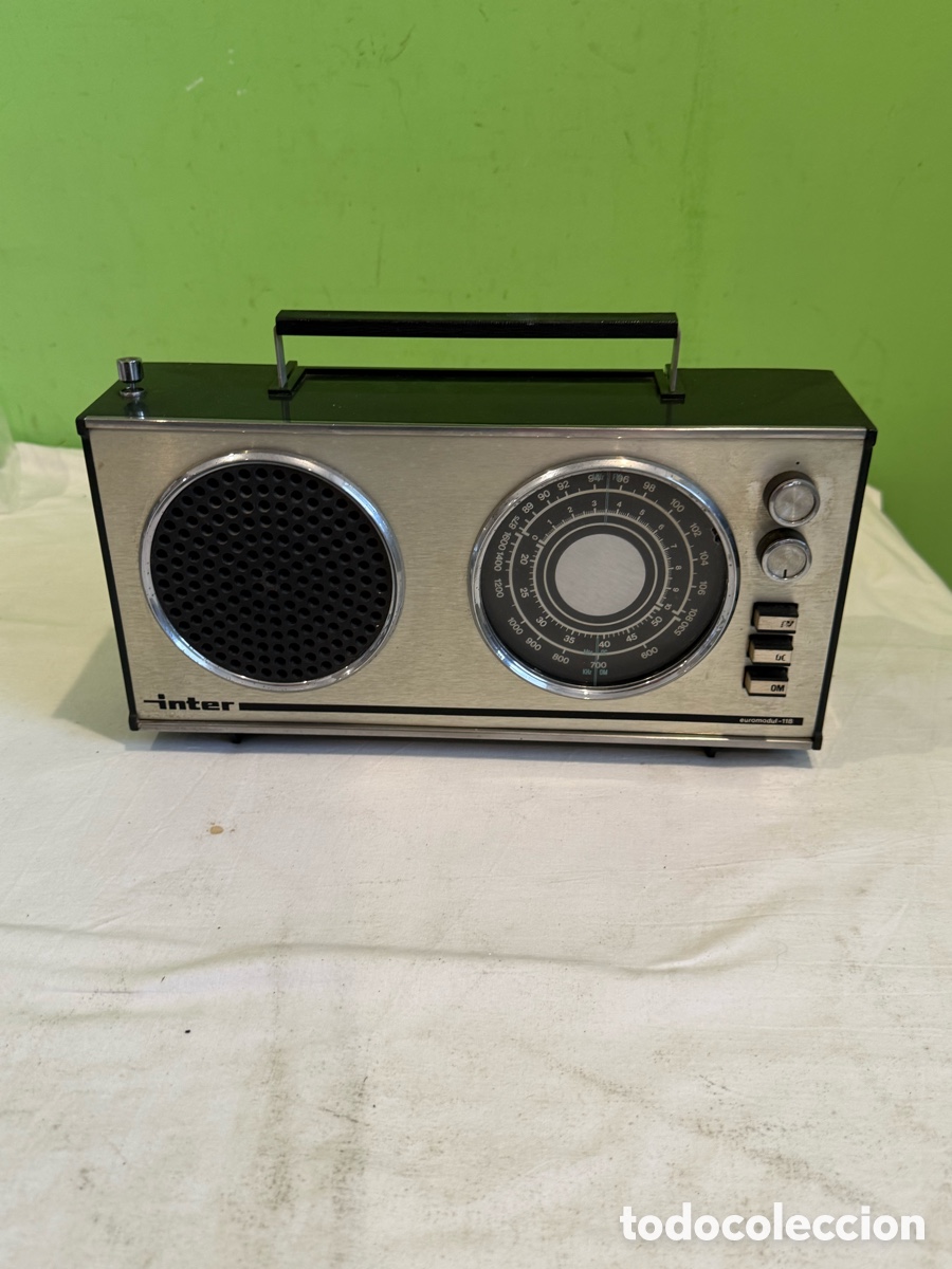 Radios antiguas: Radio antigua Inter Euromodul 158 port&aacute;til vintage a&ntilde;os 70
