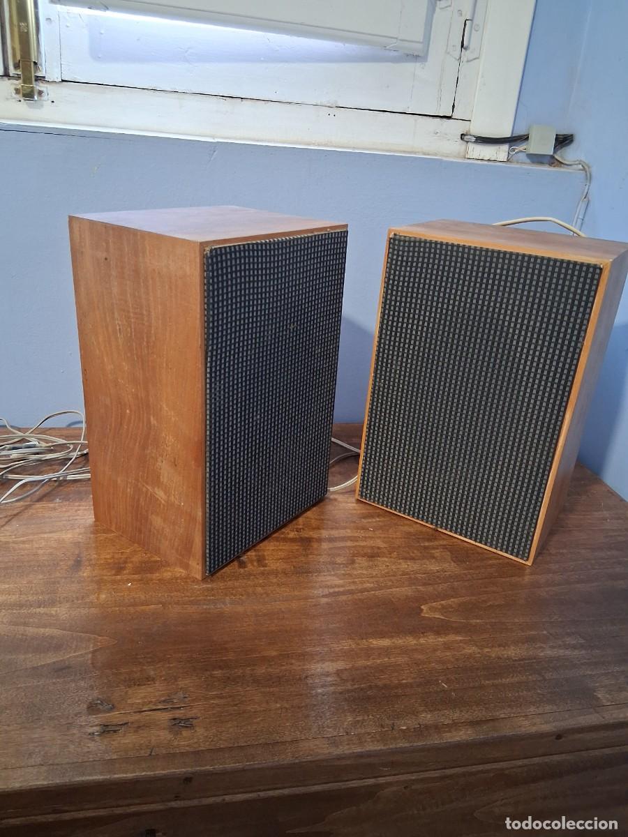 Radios antiguas: 2 altavoces en caja de madera altavoz Tesla para radio equipo de m&uacute;sica tocadiscos
