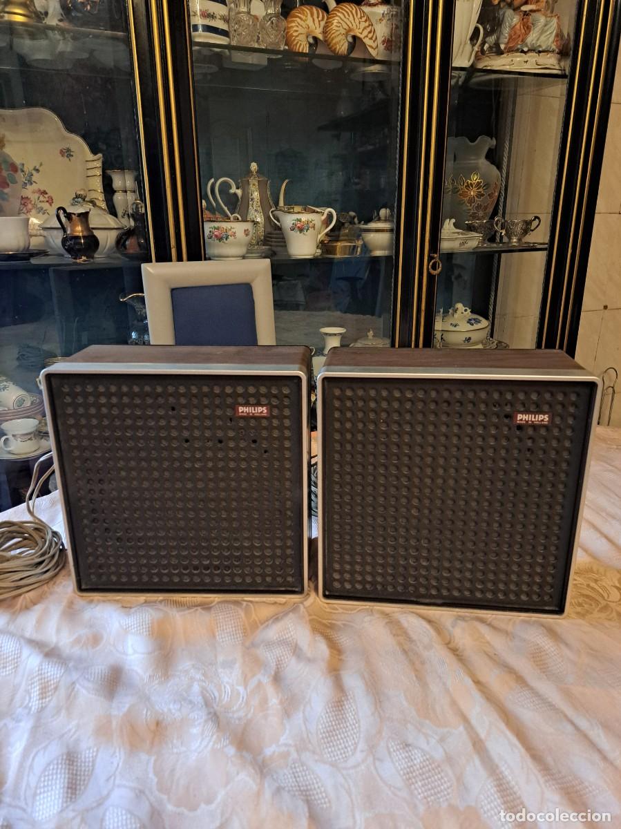 Radios antiguas: Pareja de altavoces Philips made in Holland, a&ntilde;os 80
