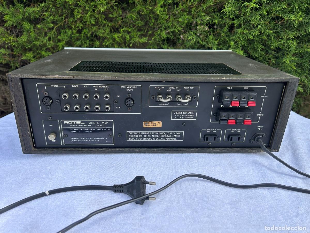Radios antiguas: ROTEL AMPLIFICADOR RA-714 / FUNCIONANDO - Foto 2