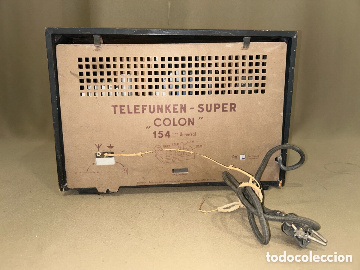 Radios antiguas: RADIO TELEFUNKEN SUPER COLON 154 DE 1945 - Foto 8