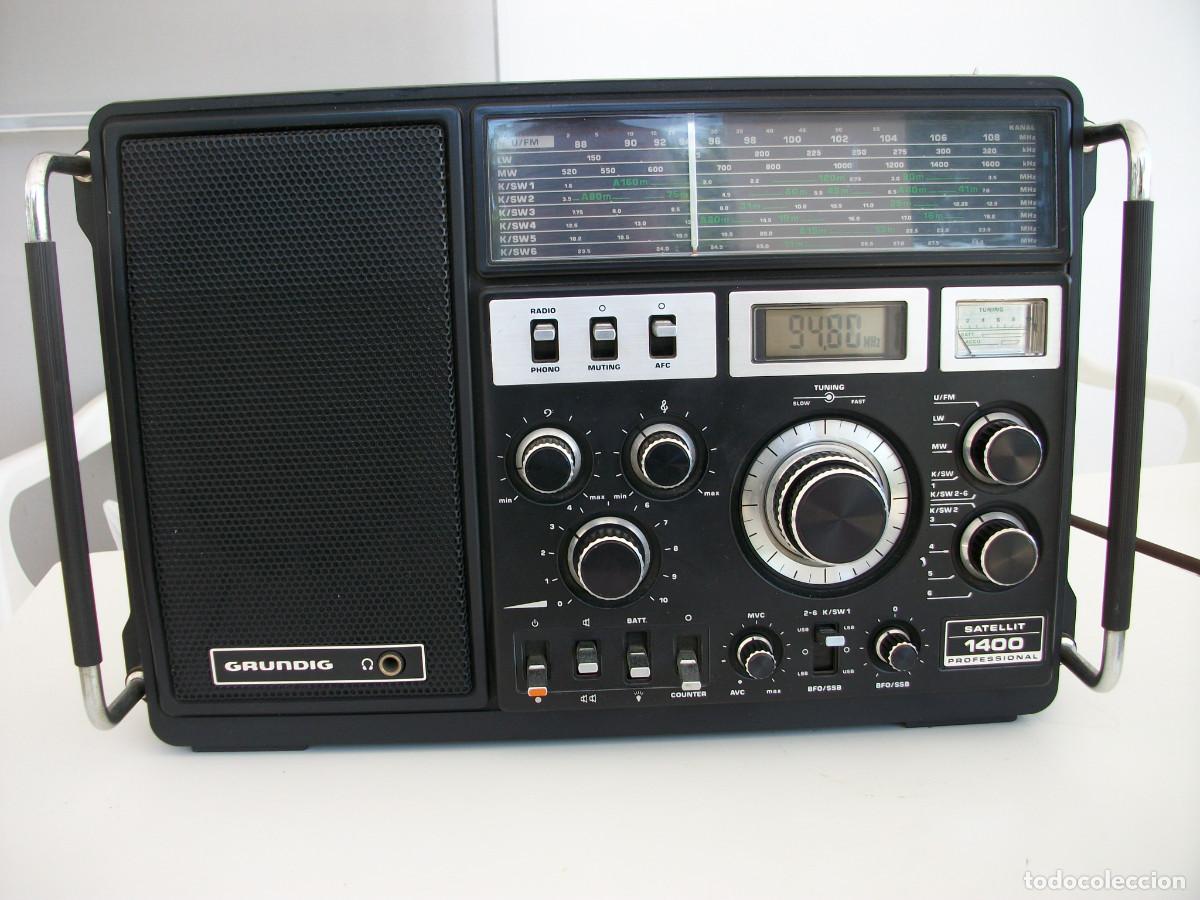 Radios antiguas: Antigua Radio multibanda cl&aacute;sica GRUNDIG SATELLIT 1400 Professiona