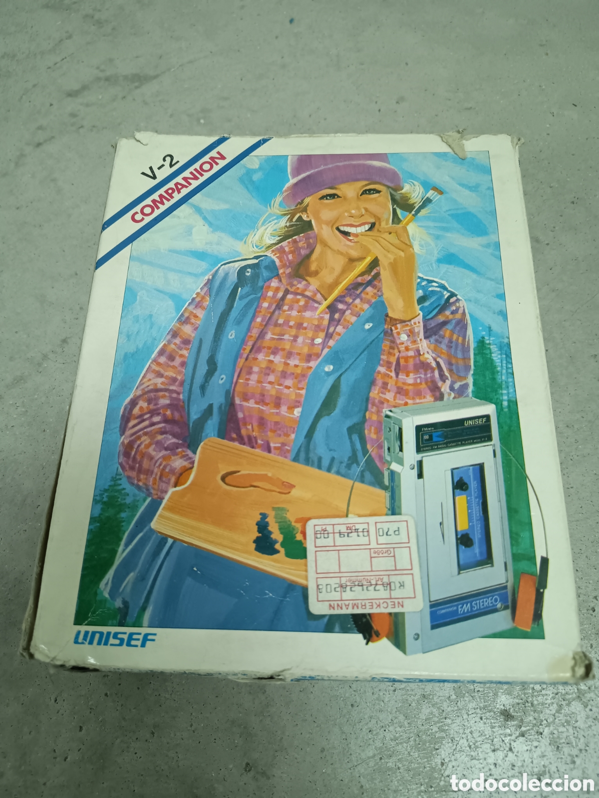 Radios antiguas: WALKMAN UNISEF MODELO V-2 COMPANION JAPAN EN SU CAJA ORIGINAL - NO FUNCIONA