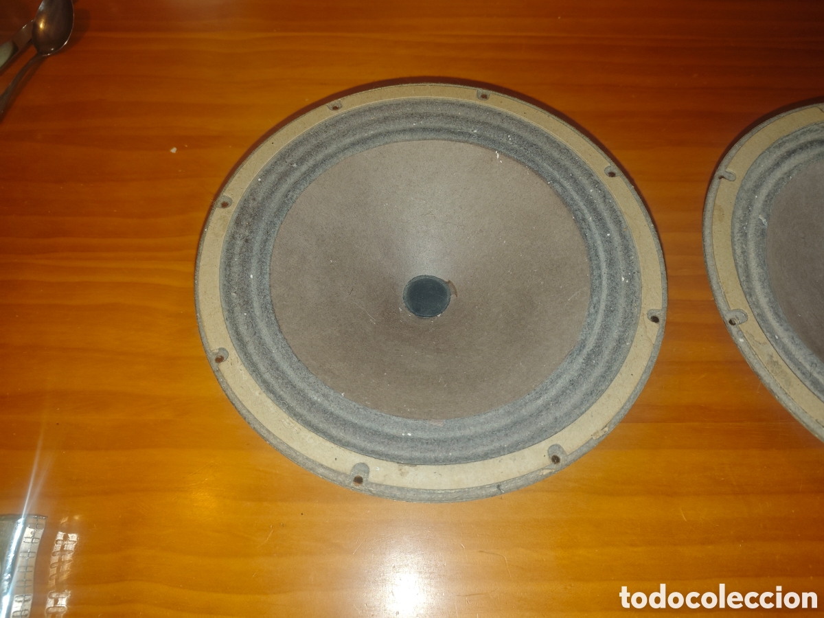 Radios antiguas: Pareja Antiguos Altavoces. - Foto 3