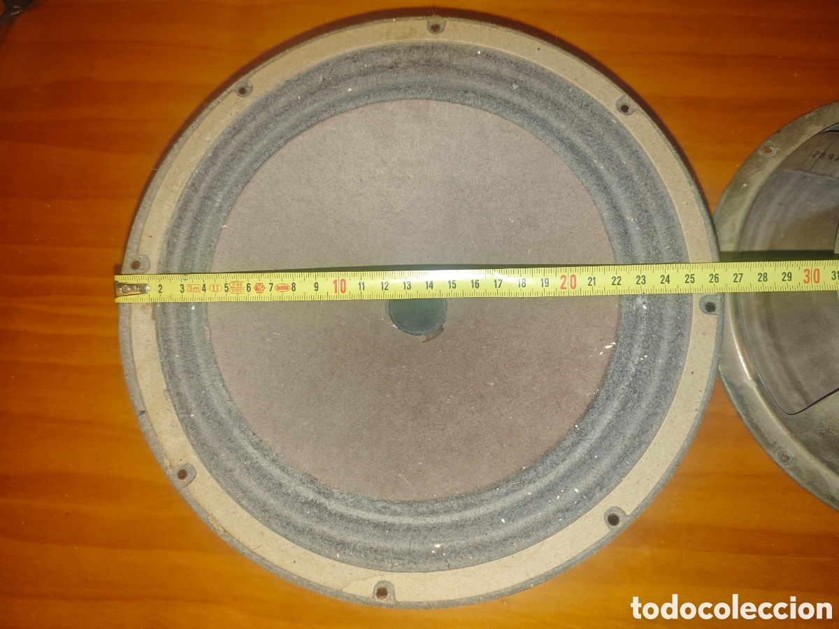 Radios antiguas: Pareja Antiguos Altavoces. - Foto 11