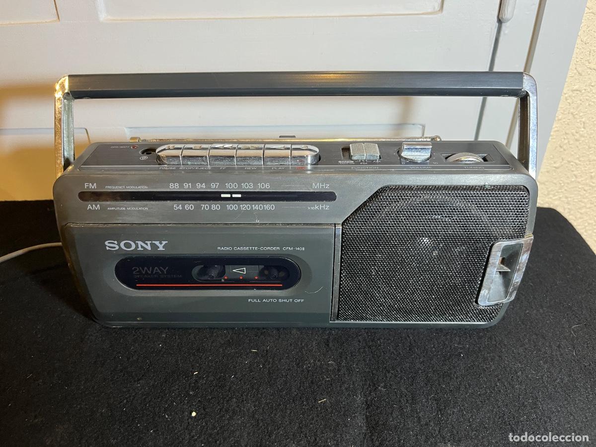 Radios antiguas: Radiocasete Sony CFM-140II vintage boombox port&aacute;til radio cassette a&ntilde;os 90 retro FM AM