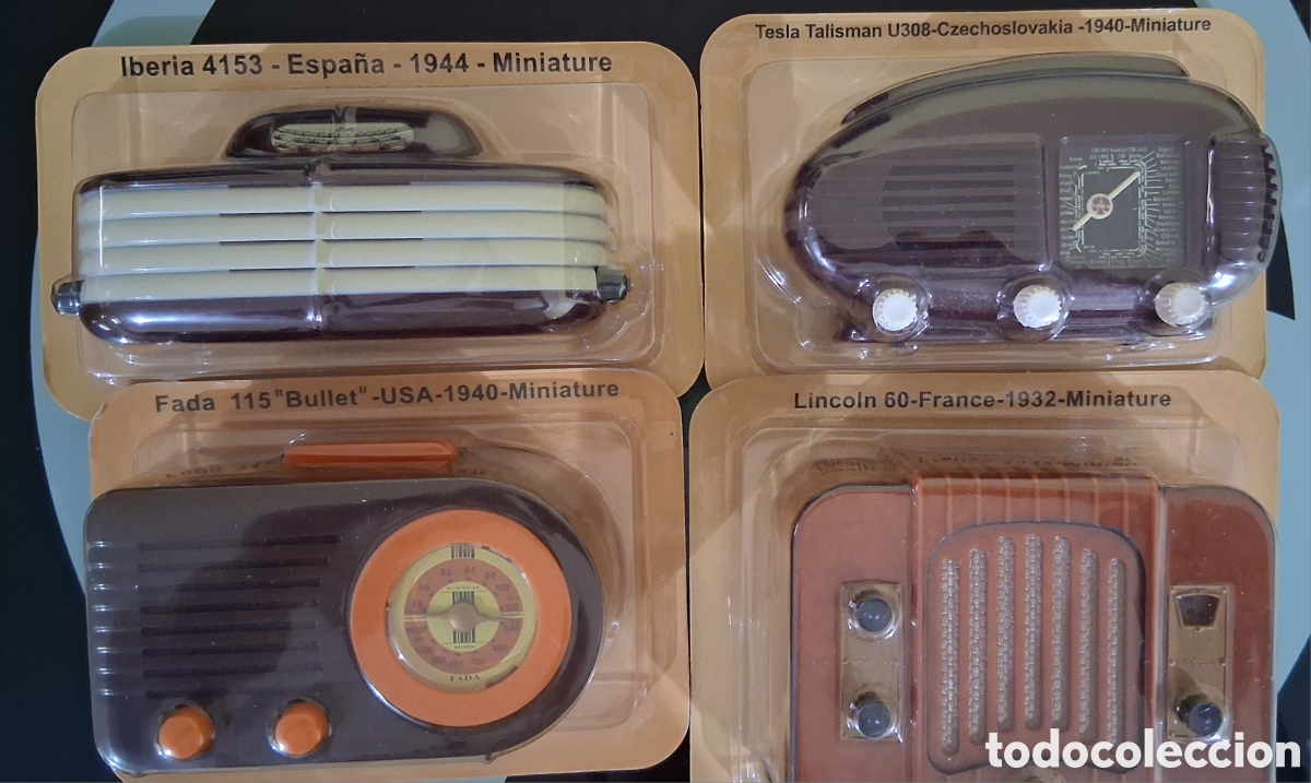 R&aacute;dios antigos: 4 miniaturas Radios de Anta&ntilde;o