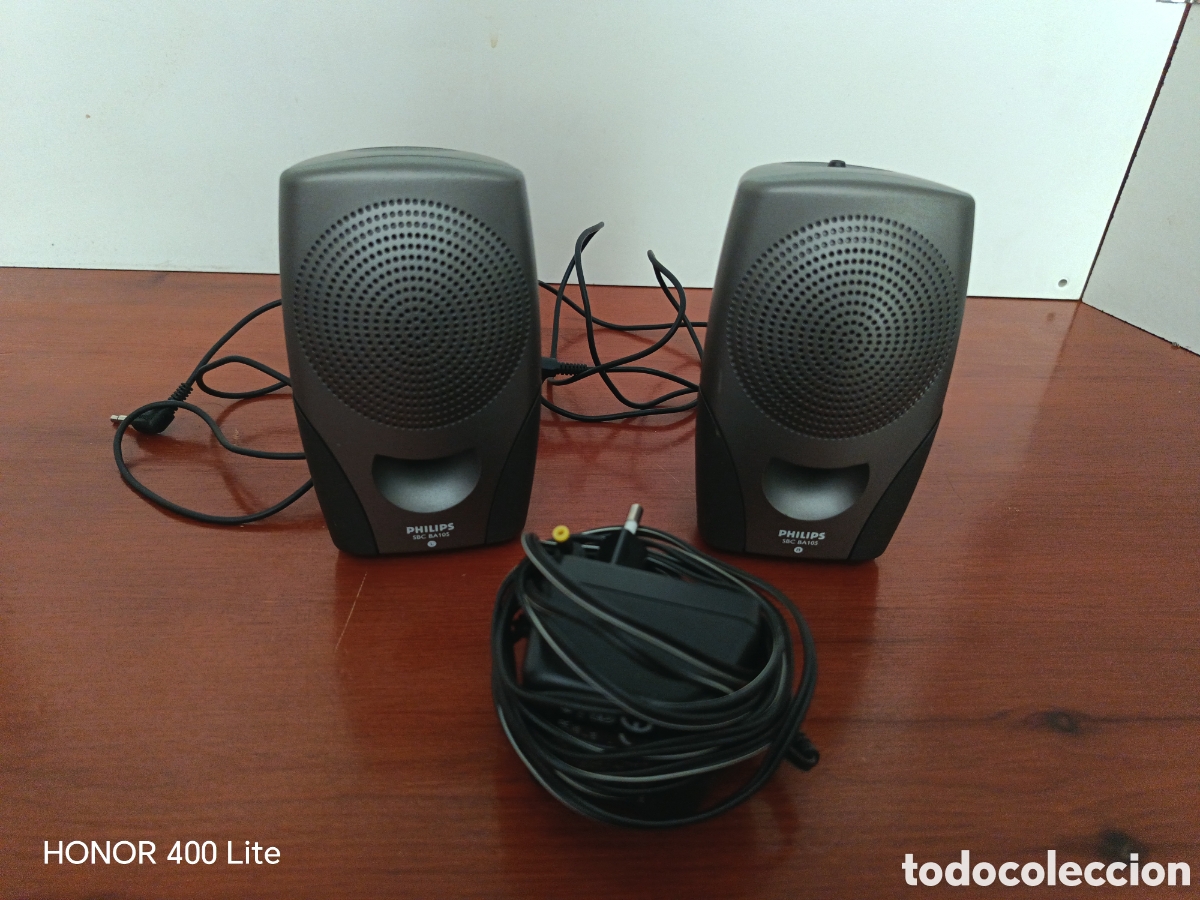 Radios antiguas: Pareja Altavoces Philips Gris