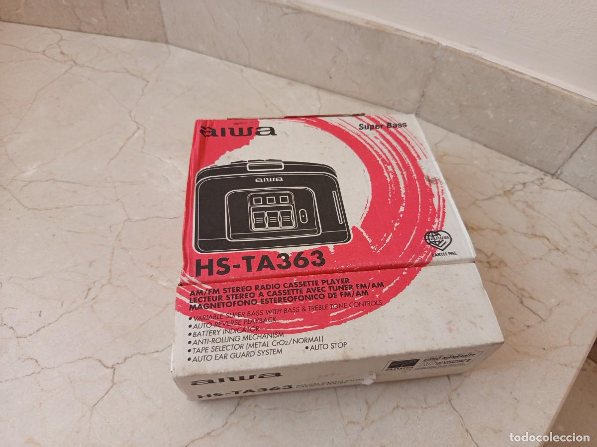 Radios Anciennes: Antigua Walkman Aiwa TA HS-363. No usado! En su caja, con sus manuales. Nuevo!