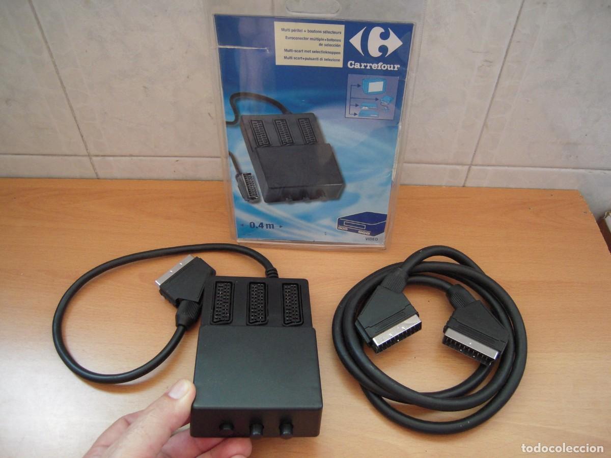 Radios antiguas: Cable Eurononector Triple 3 conectores conmutables - Foto 1