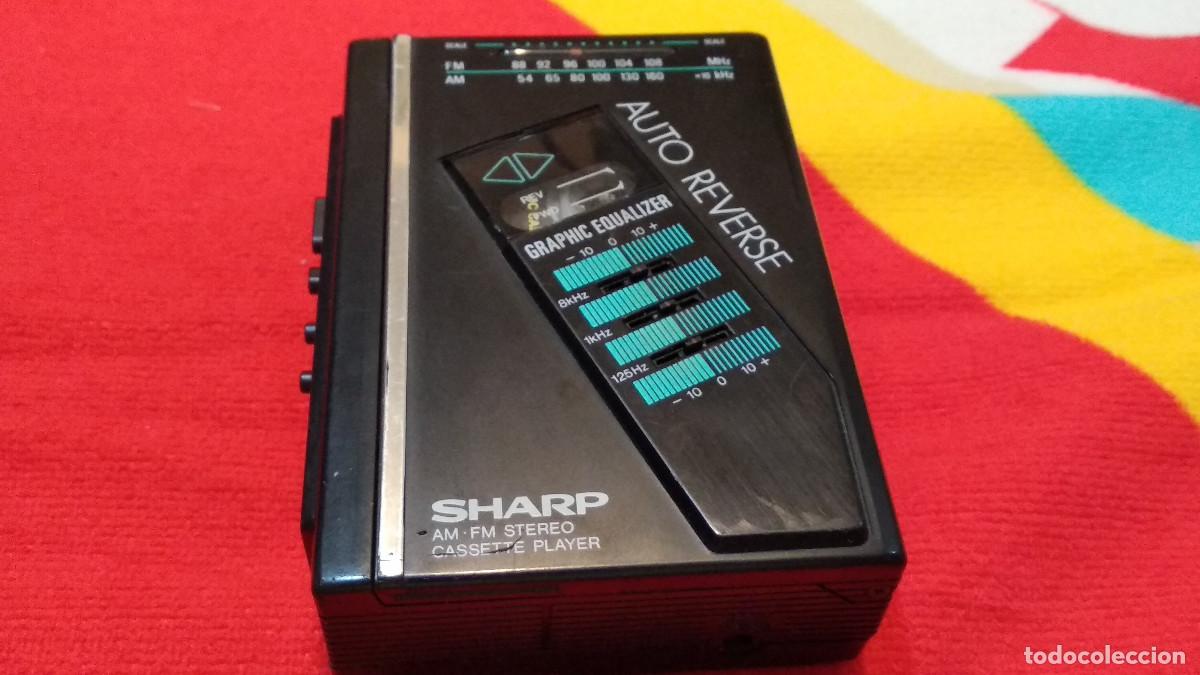 Radios antiguas: Walkman radio Cassette auto reverse SHARP GRAPHIC EQUALIZER FUNCIONANDO PROBADO VER FOTOS