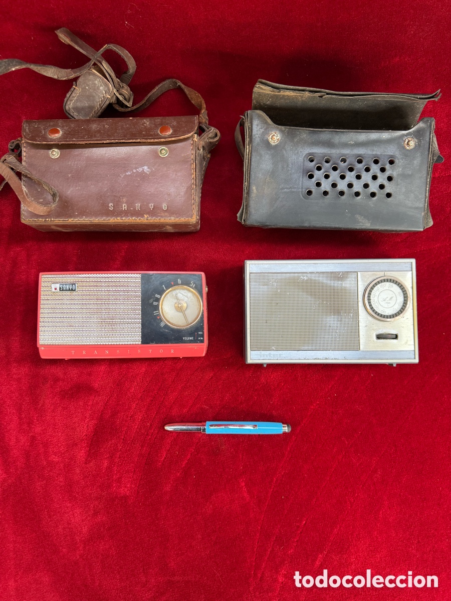 Radios antiguas: Lote radios de transistores a&ntilde;os 60-70! Sanyo e Inter!