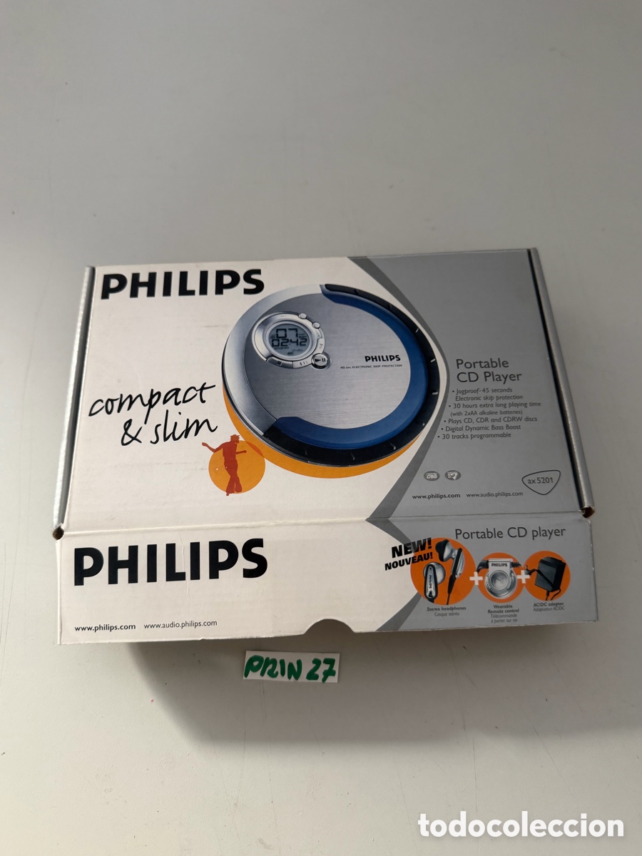 Radios antiguas: reproductor de CD port&aacute;til Philips - Foto 1