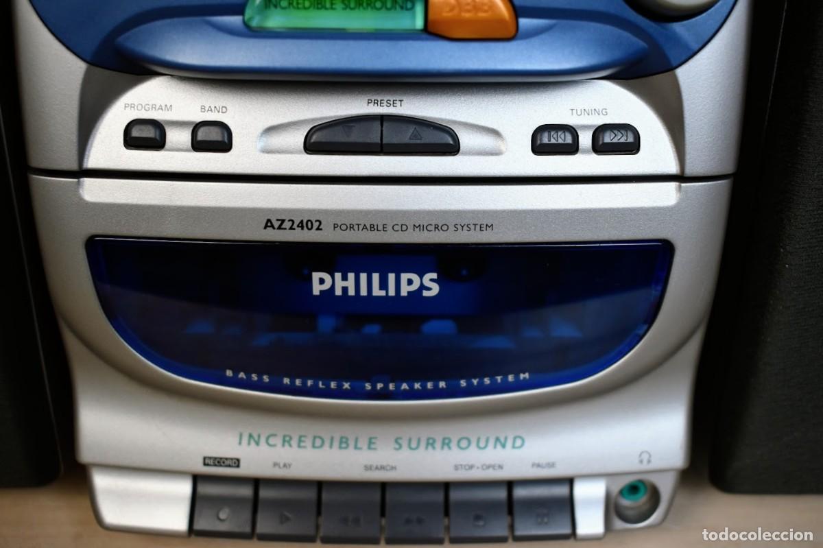 Radios antiguas: Mini cadena Philips AZ2402 - Foto 3