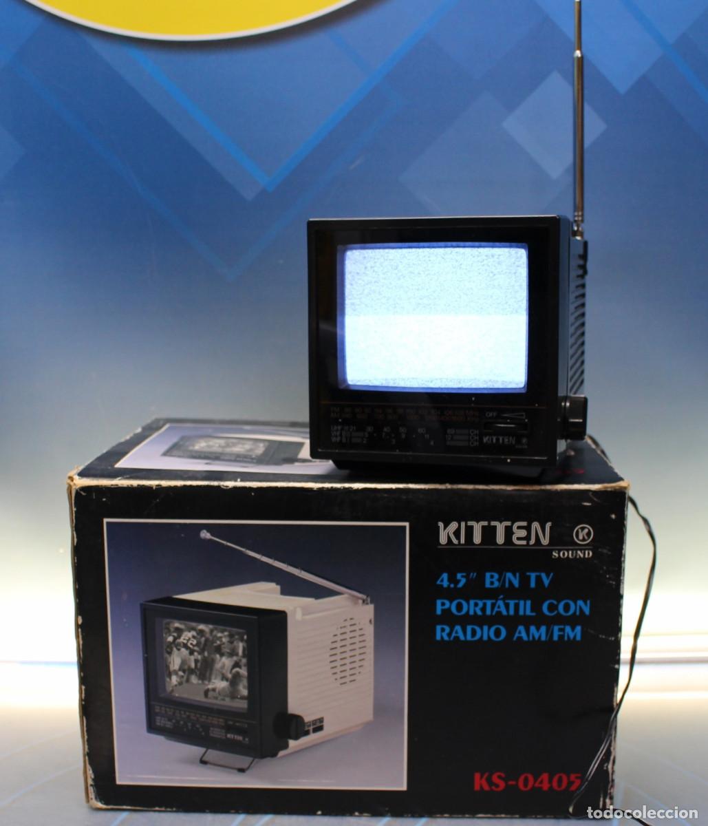 Radios antiguas: Televisor port&aacute;til con radio Kitten Sound KS-0405.